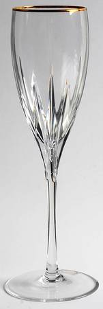 Vernon (Gold Trim) Fluted Champagne by Michael C Fina