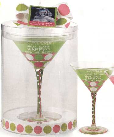 Cheers Martini Glass