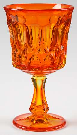 Perspective-Tangerine Water Goblet