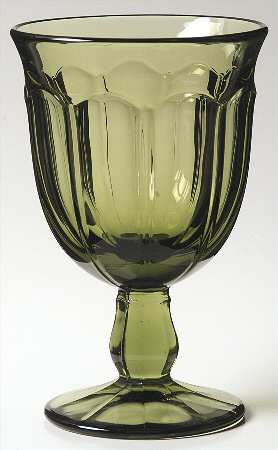 Provincial-Moss Green Water Goblet
