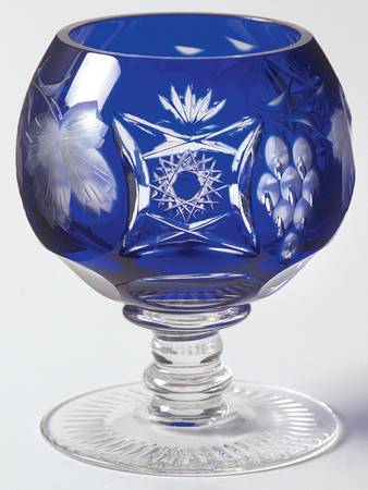 Traube Cobalt Blue Brandy Glass