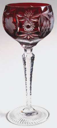 Traube Ruby Tall Hock Wine by Nachtmann