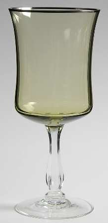 Rainbow Pale Green (Platinum Trim) Water Goblet
