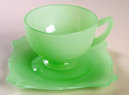 Fancy Square Jade by New Martinsville