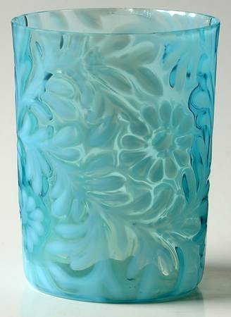 Daisy and Fern Blue Opalescent by Northwood