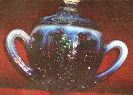 Paneled Holly White Opalescent (Decorated) by Northwood