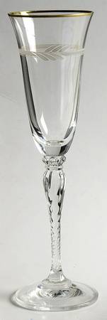 Hospitality (No Go Bnd, Gold Trim) Fluted Champagne