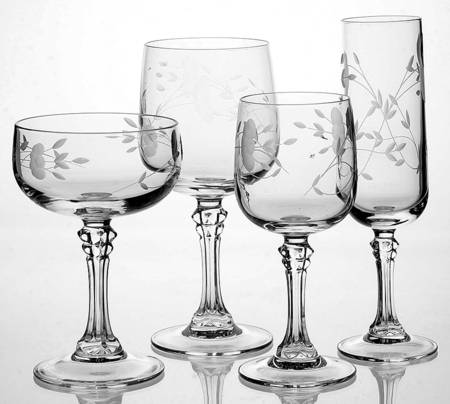 Bordeaux Clear 4 Piece Place Setting