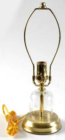 Bordeaux Clear Electric Lamp & Shade HC