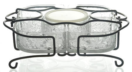 Fantasia (8 Piece) Chip & Dip Includes 2 Piece Metal Holder