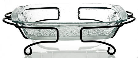 Fantasia Rectangular Baker & Metal Holder