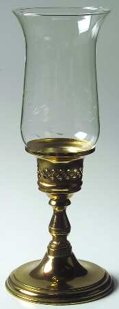Heritage Hurricane Lamp with Brass Base