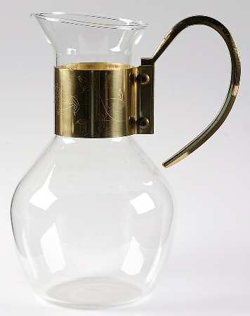 Heritage Carafe with Brass Accents No Lid