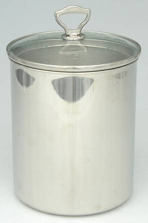 Heritage Large Metal Canister & Glass Lid