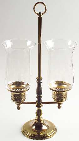 Heritage Brass Candelabra with 2 Globes