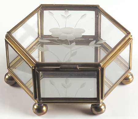 Heritage Hexagonal Box with Hinged Lid