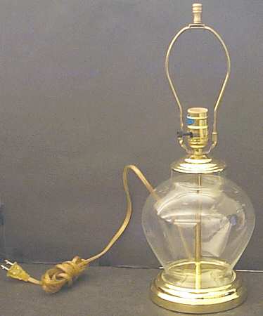 Heritage 21" Electric Lamp with Brass Base No Shade
