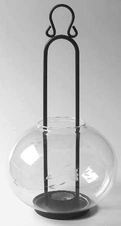Heritage Hanging Metal Base Tea Light & Globe