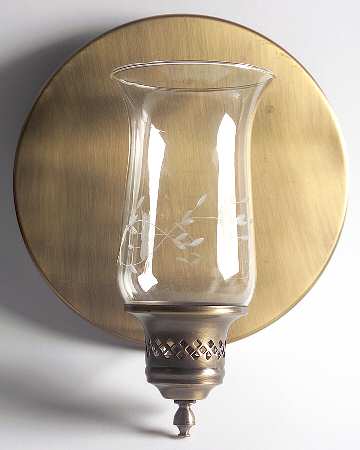 Heritage Wall Sconce W/Antique Brass Base