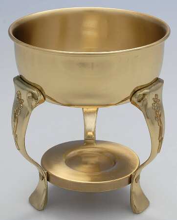 Heritage Stand for Carafe with Brass Accents