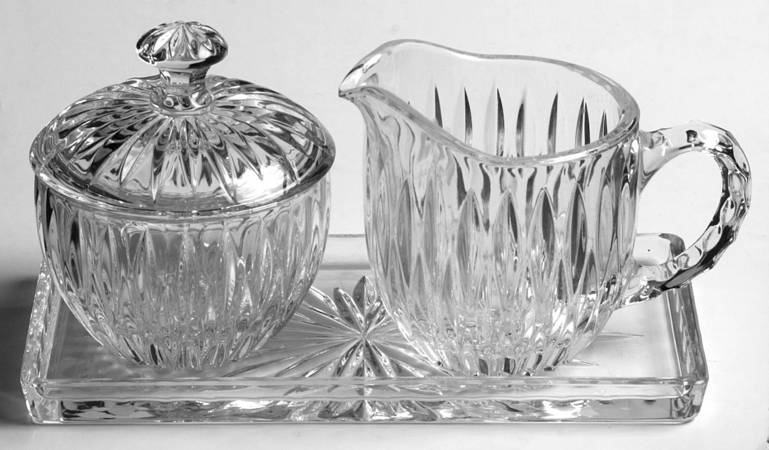 Highlights - Royal Highlights Creamer, Sugar with Lid & Tray Set