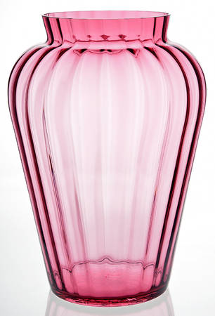 Cranberry 11" Flower Vase by Pilgrim Glass