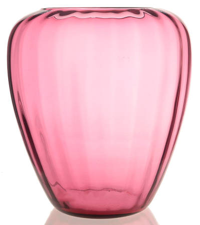 Cranberry 10" Flower Vase