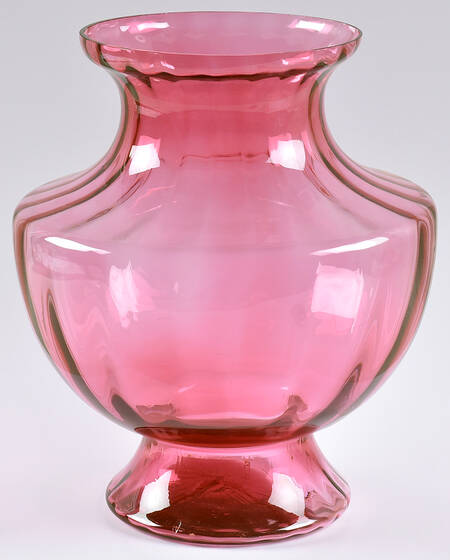 Cranberry 12" Flower Vase