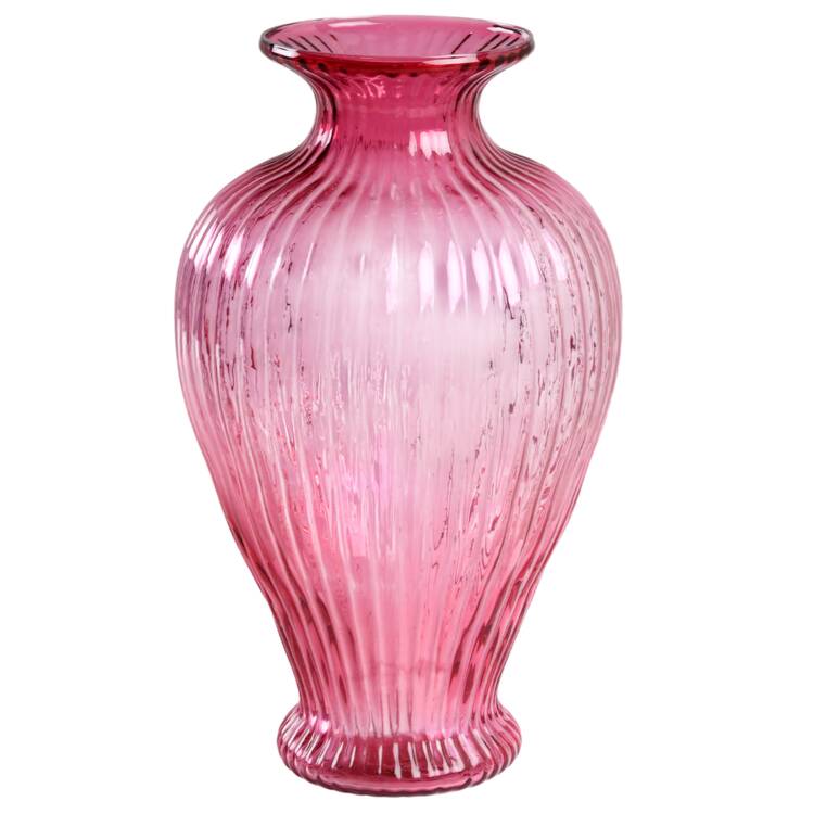 Cranberry 12" Flower Vase
