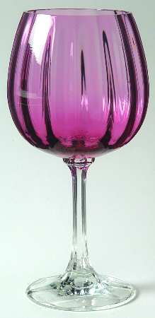Cranberry Tall Water Goblet