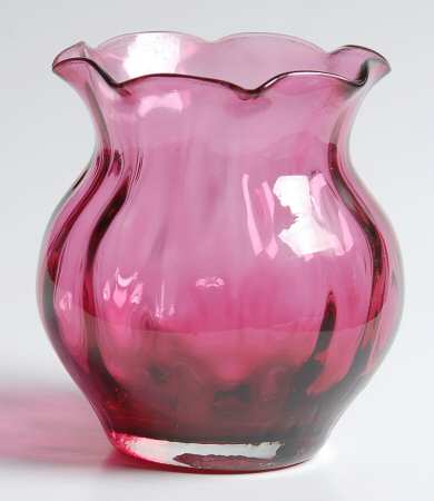 Cranberry 3" Flower Vase