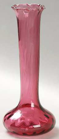 Cranberry 7" Bud Vase