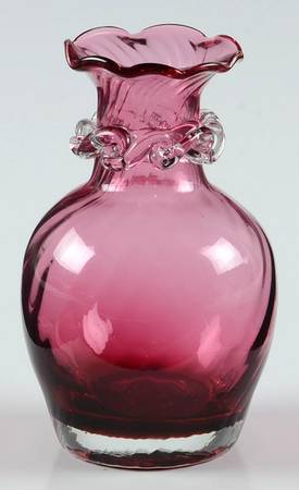 Cranberry 4" Bud Vase
