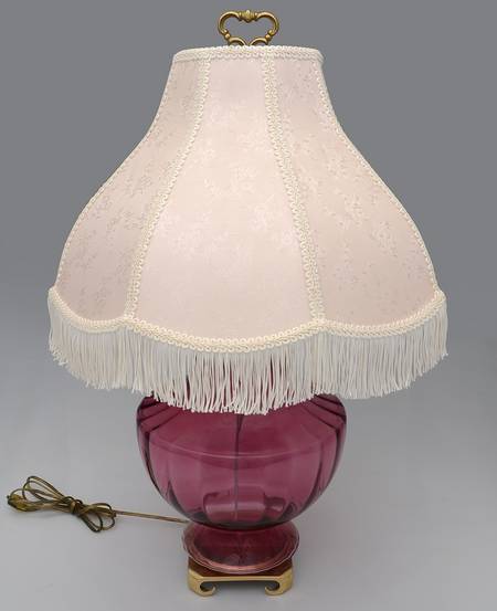 Cranberry 27" Electric Lamp & Shape