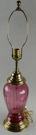 Cranberry 28" Electric Lamp Base