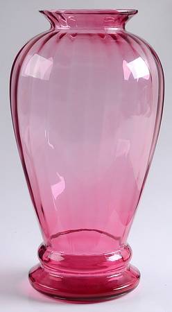 Cranberry 13" Flower Vase