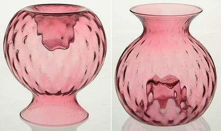 Cranberry 5" Upside Down Candle Vase