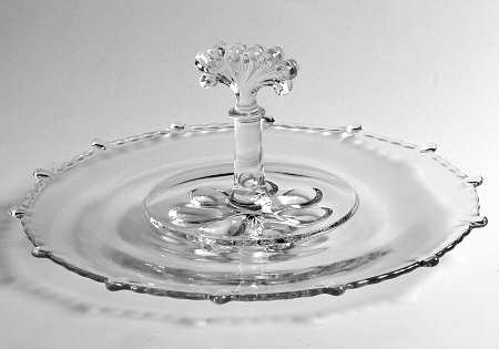 Vermilion Clear Center Handle Tray