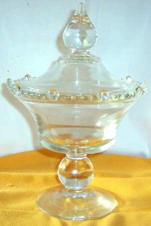 Vermilion Clear Candy Dish & Lid