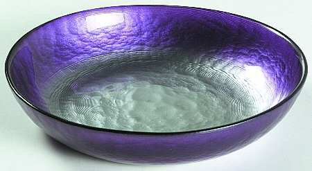 Pearlescent Aubergine and Silver Cereal Bowl