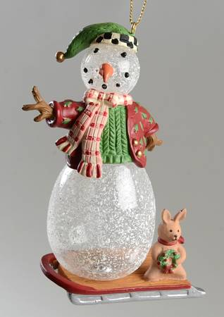 Princess House Christmas Ornament Snowman-Red Jacket - No Box