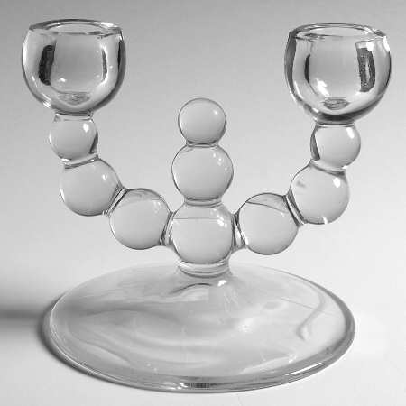 Alexander Clear Double Light Candlestick