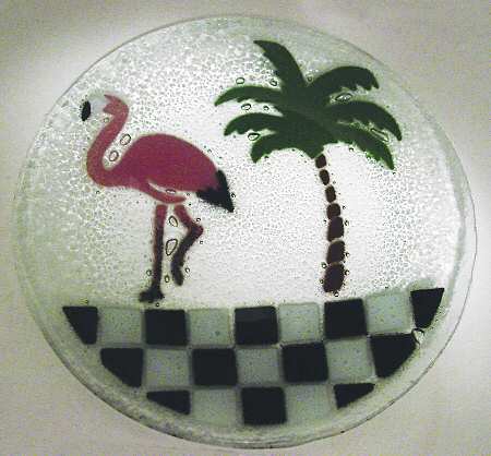 Checkerboard Animals Flamingo by Peggy Karr