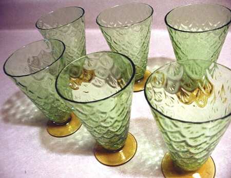 Turkey Tracks-Green-Topaz Footed Tumbler