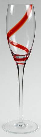 Swirline Red Fluted Champagne by Pier 1
