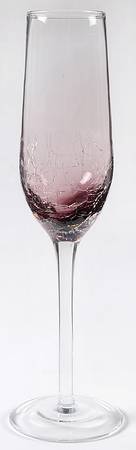 Purple Crackle Fluted Champagne
