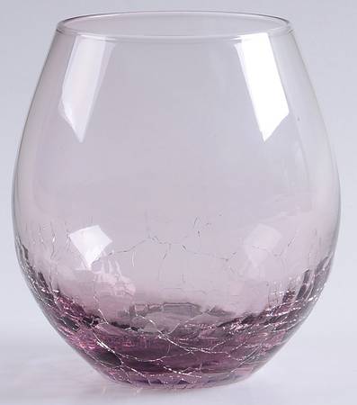 Purple Crackle Stemless Wine