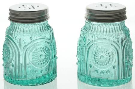 Adeline-Turquoise Shaker Set w/Metal Lids