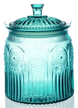 Adeline-Turquoise Cookie Jar & Lid