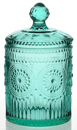 Adeline-Turquoise Small Canister & Lid